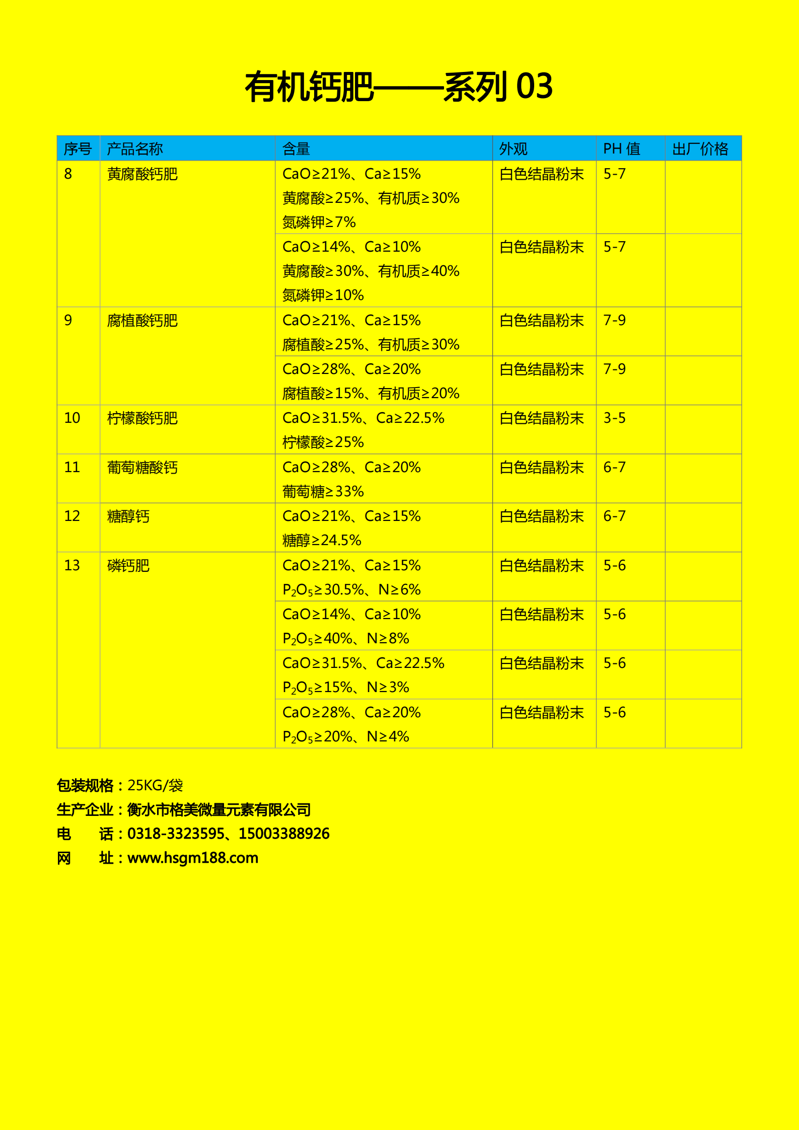 有機鈣肥（3）